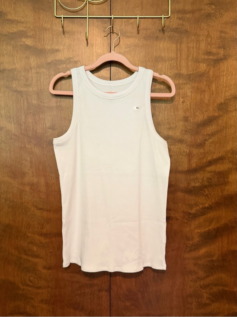 Maurices Sleeveless Ribbed High Neck Tank Top Womens XL White Cotton Knit NWT